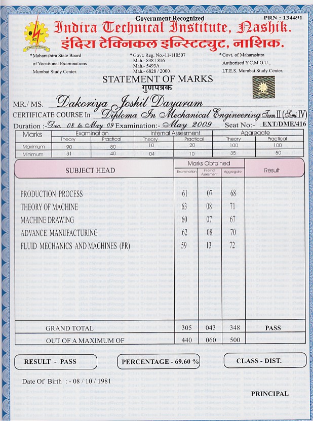 Civil Diploma And Marksheet - vrogue.co